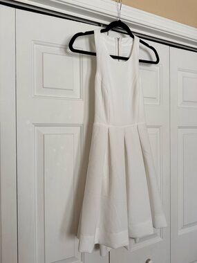 NWT Lulu's White Textured Dress with Black Label